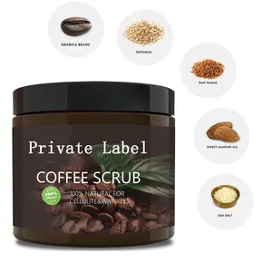 Private Label Wholesale Coffee Face Body Scrub Whitening Coconut Arabica Coffee Scrub Body Scrub