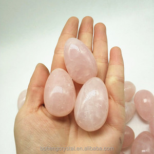 Natural <span class=keywords><strong>roca</strong></span> cuarzo rosa Yoni huevo vaginal ejercicio Jade huevos para la venta - Product Image 3