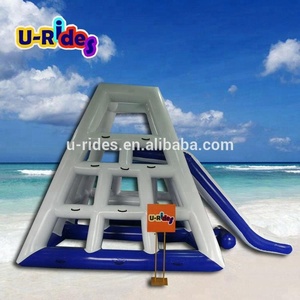 Parque Acuático inflable carrera de obstáculos torre de acción inflable torre de escalada tobogán acuático inflable para lago o mar - Product Image 6