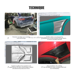 1 paire De Voiture En Fiber de Carbone Côté Ouïes latérales Garniture pour Ford <span class=keywords><strong>Mustang</strong></span> <span class=keywords><strong>GT</strong></span> Coupé 2 Portes 15-17 - Product Image 6