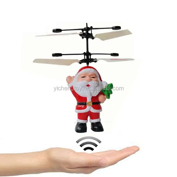 RC赤外線誘導機フライングサンタクロースヘリコプター子供のためのクリスマスプレゼント