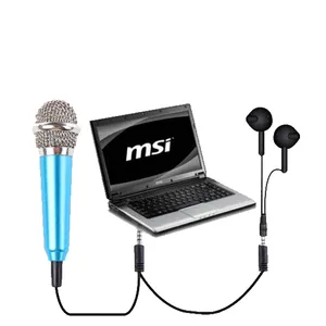 Mini micrófono portátil de Metal para Karaoke, plástico, colorido, para Smartphone y PC