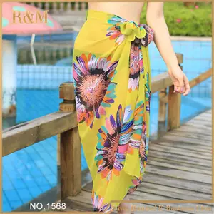 2016 new design professional beach women sarong with low price