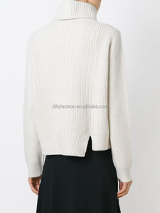 Maglione pesante invernale a coste da <span class=keywords><strong>donna</strong></span> <span class=keywords><strong>di</strong></span> Design Top Brand con collo alto - Product Image 3
