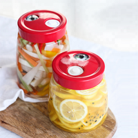 Pot de fermentation en verre avec couvercle en plastique, conservation des aliments dans la cuisine, sans plomb, 30 ml