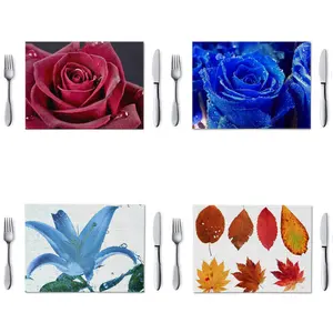 3D digital customized designs printing waterproof fabric dining table mat