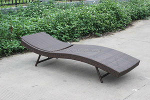 Outdoor Synthetic Wicker Beach <strong>Reclining</strong> Lazy Sun Lounger <strong>Rattan</strong> Poolside Lounge <strong>Chair</strong> - Product Image 5