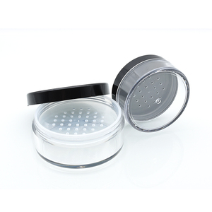 Offre Spéciale 3ml 5ml 3g 5g 10g paillettes poudre pot 20g 50g 30g rond en plastique conteneur de poudre en vrac avec tamis <span class=keywords><strong>et</strong></span> bouchons noirs - Product Image 5