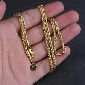 KRKC & CO Rope Chain de Hip Hop de 3MM 24 pulgadas 14K de oro - Product Image 2