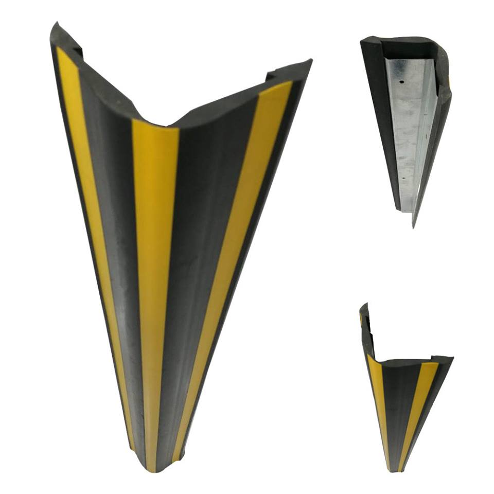 Steel back side rubber column corner protector guard