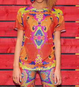 T-shirt 100% en polyester de qualité supérieure, haut surdimensionné, uni, avec impression sublimation, design personnalisé - Product Image 2