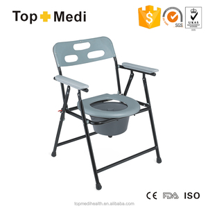 En acier enduit de poudre <span class=keywords><strong>cadre</strong></span> commode de <span class=keywords><strong>toilette</strong></span> chaise avec bassine <span class=keywords><strong>pour</strong></span> handicapés - Product Image 1