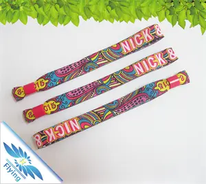 make custom friendship bracelet,cheap customized fabric wristband(wrist band)