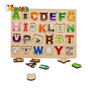 2019 nuovo arrivo del bambino educativi coordinati di legno puzzle di alfabeto <span class=keywords><strong>con</strong></span> personalizza la W14B109 - Product Image 4