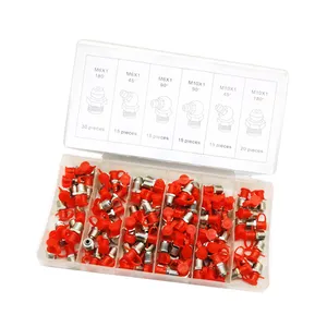 High quality 100pcs box grease nipple with cap grease fitting covers