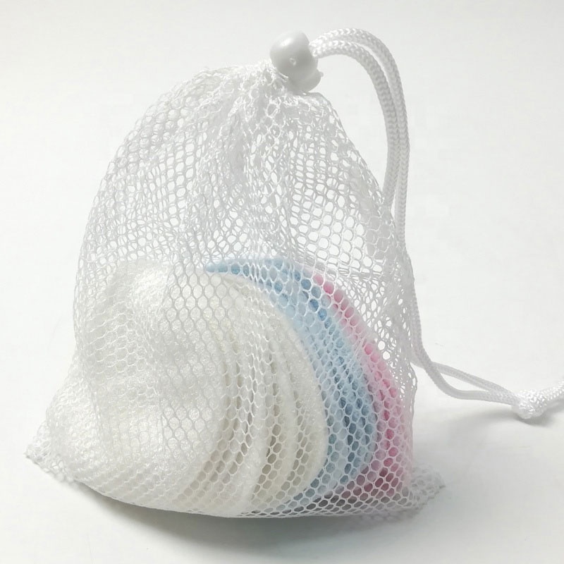 Бамбуковый хлопковый коврик для снятия макияжа, многоразовые мягкие тканевые прокладки для ухода за кожей лица с мешком для стирки