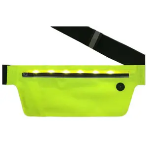 Outside the sports night running lanterns LED lights light luggage fanny pack waterproof waist bag