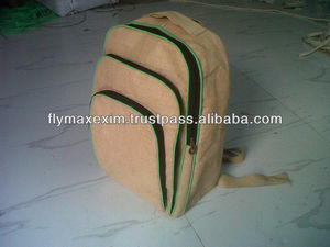 Personnalisé imprimé jute naturel sac à dos sacs en gros - Product Image 2