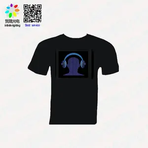 Fire Design Light Up LED T Shirt/sound activated led t shirt wholesale made in china