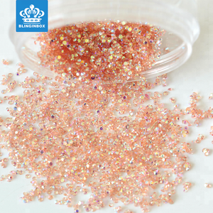 Vente en gros de haute qualité 1.1mm champagne AB Point Back Rhinestone Dust Pixie pour Nail Art - Product Image 4