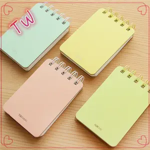 Hadiah Promosi Grosir Alat Tulis Anak-anak Kertas Spiral Notebook Ukuran Mini dan Alas Tulis Warna-warni 196