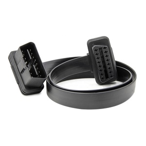 Mais recente chegada e alta qualidade <span class=keywords><strong>OBD2</strong></span> 16 pinos Macho para Fêmea cabo de extensão Plana com fichas completas