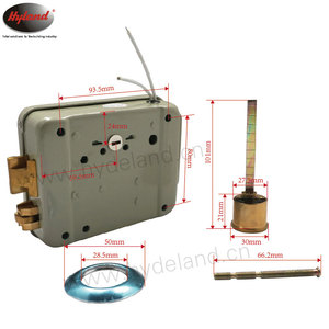 बिजली गेट दरवाजा ताला Hyland OEM सीई 1073DL डबल सिलेंडर खुला छोड़ दिया, 12V बिजली रिम ताला पुश बटन के साथ, - Product Image 3