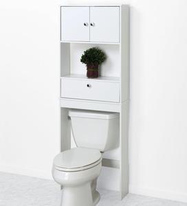 Di legno Sopra Il Wc Bagno risparmiatore Dello Spazio mobili, Free Standing MDF o truciolare Mensola del Bagno di Stoccaggio Scaffale Unità - Product Image 4
