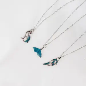 2019 New Product Creative Ocean Series Statement Necklace Good Luck Fishtail Necklace