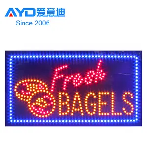 Hot Koop Grote 17*31 Inch Verse Bagels LED Display Board, Animatie Programmeerbare Verlichte Teken