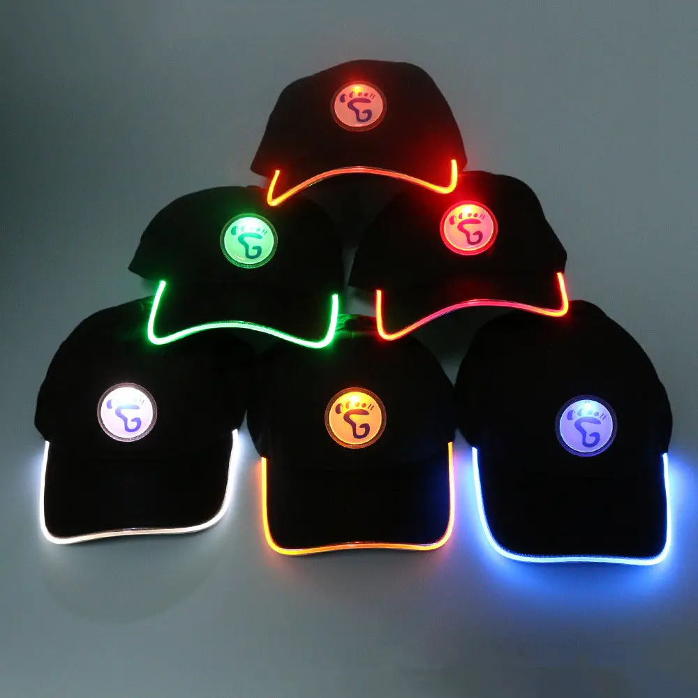 מפעל ישיר custom הקרינה לוגו חיצוני led אור כובע