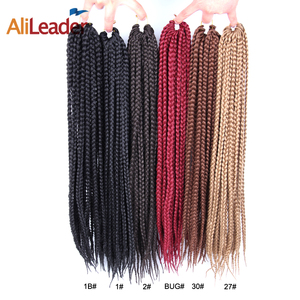 AliLeader toptan 12 16 <span class=keywords><strong>20</strong></span> 24 30 inç kutu örgüler tığ örgü uzantıları için büküm sentetik saç