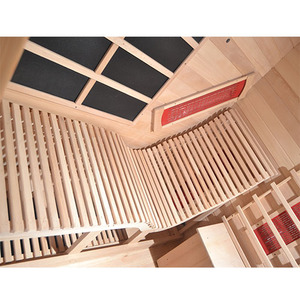 Salle de sauna infrarouge à spectre complet de luxe avec deux lits - Product Image 4