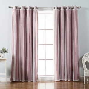 Rideau de fenêtre opaque décoratif <span class=keywords><strong>double</strong></span> pont, couleur personnalisée, cosmétique pour bébé - Product Image 5