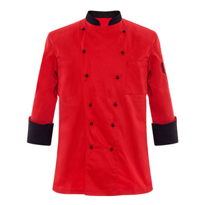 Manteau de <span class=keywords><strong>cuisine</strong></span> à manches courtes, uniforme de chef français de <span class=keywords><strong>cuisine</strong></span>, couleurs vente <span class=keywords><strong>en</strong></span> gros - Product Image 2