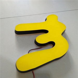 ตัวอักษรสูง LED 3D สไตล์ที่แตกต่างปรับได้แฟชั่นตัวอักษร