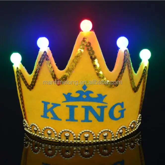 Luminária led aniversário princesa príncipe coroa para crianças e adultos