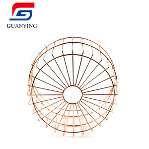 Cesta de alambre <span class=keywords><strong>con</strong></span> asas, cesta de almacenamiento de hierro oro rosa, soportes para verduras, cestas de almacenamiento de despensa tejidas para la colada - Product Image 3