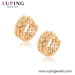 95519 joyería de moda xuping níquel deslumbrante girasol cuentas 18 K oro pendiente del aro - Product Image 1