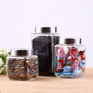 Top Qualité Alimentaire Bocaux de Bonbons En Verre, Grand hermétique <span class=keywords><strong>bocal</strong></span> en verre en <span class=keywords><strong>gros</strong></span> - Product Image 1