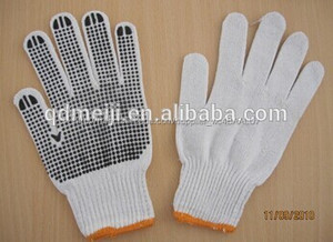 Hot! High quality PVC dotted cotton gloves protective work manufacturer polka dot cotton glove - Product Image 5