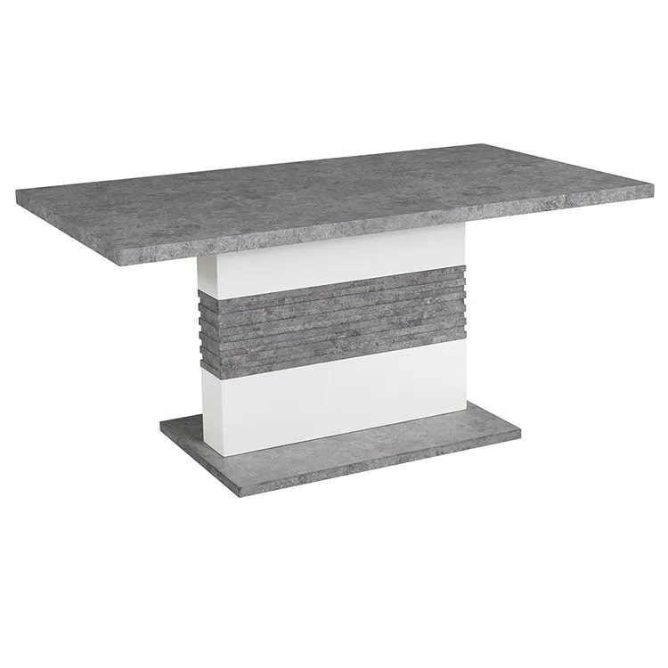 Marmer MDF papier afwerking hoogglans eettafel set