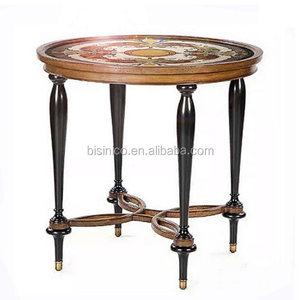Elegant Antique American Style Solid Wood Glass Top Hand Painted <strong>Small</strong> <strong>Coffee</strong> <strong>Table</strong> for Living Room BF05- FH0202 - Product Image 6