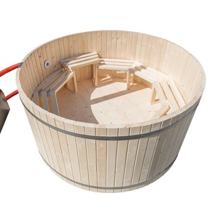 Salle de sauna à vapeur portable en bois ronde moderne de haute qualité 1800*1800*1000mm à bas prix - Product Image 3