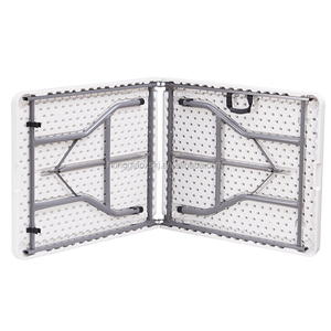 Bàn Gấp Nhựa <span class=keywords><strong>6ft</strong></span> Di Động Với Tấm Nhựa Trên Cùng Và Khung Thép Sử Dụng Ngoài Trời Để Cắm Trại BBQ Và Các Sự Kiện - Product Image 4