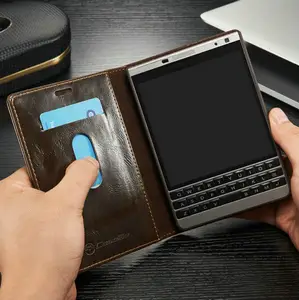 用于 Blackberry Passport 2 的 iCase 配件智能手机保护套，用于 Blackberry Passport 2 皮革, 盖的情况下为黑莓