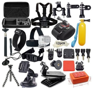 Action Camera Accessories <strong>Bundle</strong> Kit for GoPro <strong>HERO</strong> 13 12 11 10 9 8 7 6 DJI Osmo Action <strong>5</strong> <strong>Pro</strong> 4 3 Insta360 X5 X4 X3 GO4 GO3 GO3S