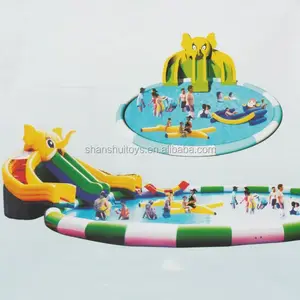 2023 Manufacturer inflatable water toys amusement park equipment,giant inflatable water park with pool and slide games for sale