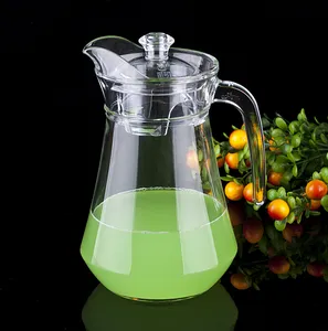 Grosir Custom Carafe kaca pitcher minuman dispenser jelas Jugs untuk air anggur susu dan jus