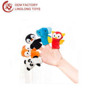Zoo động vật con rối ngón tay đồ chơi sang trọng cho biết câu chuyện đạo cụ khỉ/Bò/ếch/Gấu trúc con rối tay cho trẻ em trẻ em Đồ chơi <span class=keywords><strong>mini</strong></span> đồ chơi sang trọng - Product Image 2